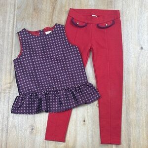 Janie and Jack Red and Purple Kids Matching Set
